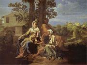 Nicolas Poussin The Sacred Family in a landscape France oil painting artist